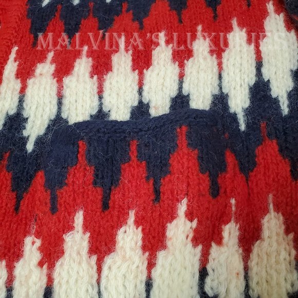 GUCCI MENS SWEATER ZIGZAG JACQUARD THICK WOOL KNITTED CARDIGAN sz M Medium - Picture 12 of 16